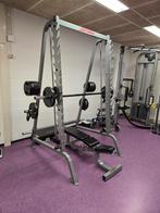 LIFE FITNESS SMITH MACHINE + BENCH + SCHIJVEN, Sport en Fitness, Ophalen of Verzenden, Zo goed als nieuw