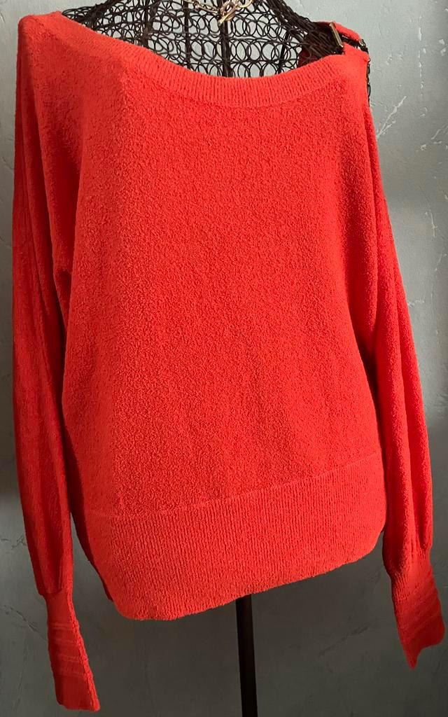 Caroline Biss 42 Zeer mooie trui in bouclé look, Kleding | Dames, Truien en Vesten, Nieuw, Maat 42/44 (L), Oranje, Ophalen of Verzenden