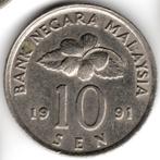 Maleisië : 10 Sen 1991  KM#51  Ref 15941, Postzegels en Munten, Ophalen of Verzenden, Zuidoost-Azië, Losse munt