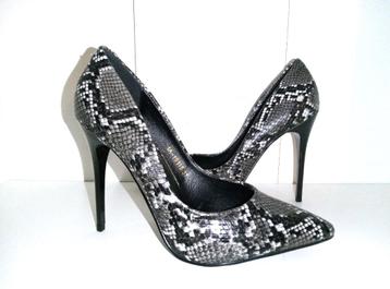 Escarpins / Talons Hauts - Motifs Python Noir & Gris - 37 beschikbaar voor biedingen