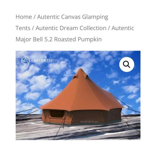 Tent Major Bell 5.2 (kleur Roasted Pumpkin), Caravanes & Camping, Tentes, Enlèvement