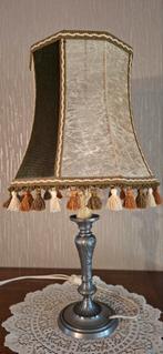 Antieke lamp met tinnen voet., Antiek en Kunst, Ophalen