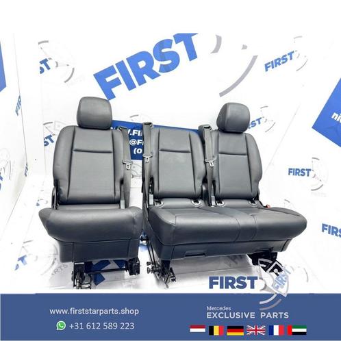W447 VITO / V KLASSE ACHTERBANK ZWART LEER interieur Mercede, Auto-onderdelen, Interieur en Bekleding, Mercedes-Benz, Gebruikt