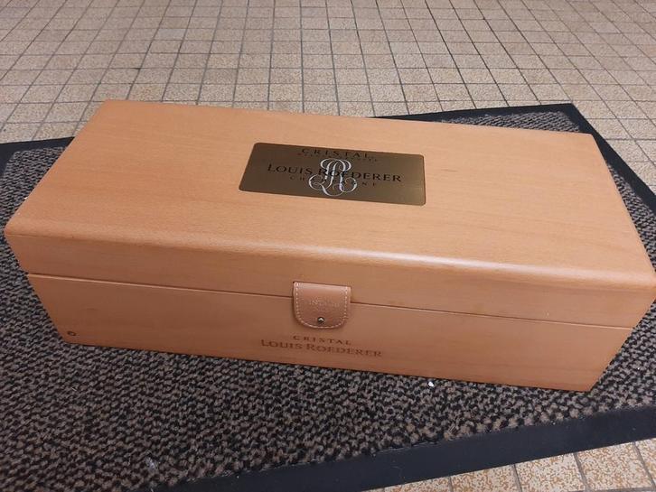 Vintage LOUIS ROEDERER champagne magnum eikenhouten doos, Verzamelen, Merken en Reclamevoorwerpen, Ophalen of Verzenden