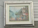 huile sur toile vue de paris signe, Antiek en Kunst, Kunst | Schilderijen | Klassiek, Ophalen of Verzenden