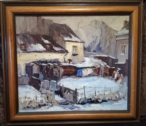 Jean LEGRAND (1906 - 2002) - Dorp in de winter, Antiek en Kunst, Kunst | Schilderijen | Klassiek, Ophalen