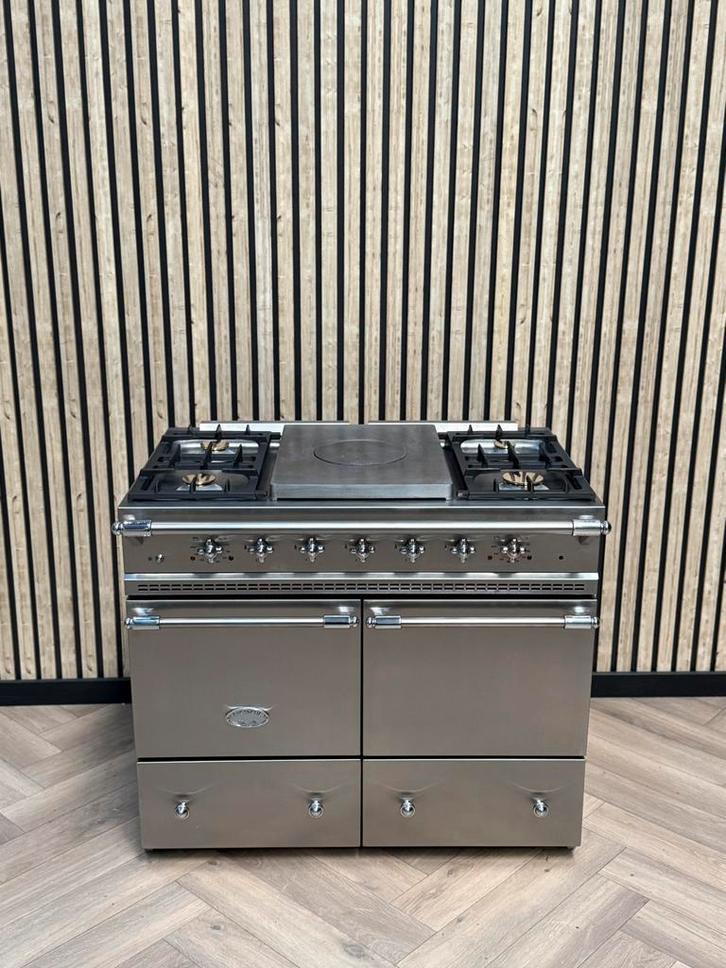 Luxe Lacanche 100cm fornuis Inox dubbele oven + Coup de Feu, Elektronische apparatuur, Fornuizen, Elektrisch, Grill, Ophalen of Verzenden