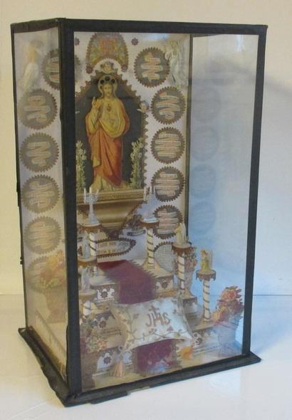 uitzonderlijke antieke religieuze deorama met altaar, Antiek en Kunst, Antiek | Religieuze voorwerpen, Ophalen