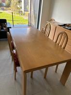 Tafel + 2x4 stoelen, Huis en Inrichting, Ophalen, Gebruikt, Eikenhout, 50 tot 100 cm