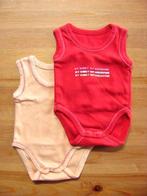 Set de 2 body rouge - orange sans manches taille 50, Enlèvement ou Envoi, Utilisé, Vêtements de nuit ou Sous-vêtements