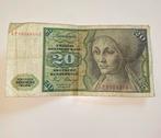 Zwanzig Deutsche Mark 2/01/1980, Postzegels en Munten, Bankbiljetten | Europa | Niet-Eurobiljetten, Ophalen