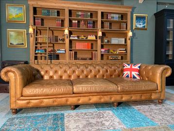 XXL Chesterfield zetel cognac GRATIS GELEVERD  beschikbaar voor biedingen