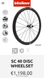 Setje vision sc40 disc tubeless wielen, Comme neuf, Vélo de course, Vision, Enlèvement ou Envoi