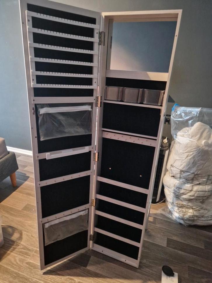 Sieradenkast, Huis en Inrichting, Woonaccessoires | Spiegels, Gebruikt, Ophalen