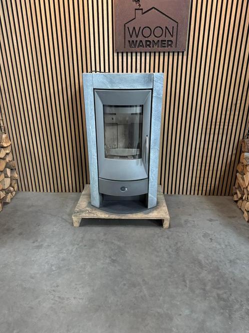 25136 Speksteenkachel Rika 8kw, Huis en Inrichting, Kachels, Gebruikt, Vrijstaand, Houtkachel, Hout, Ophalen
