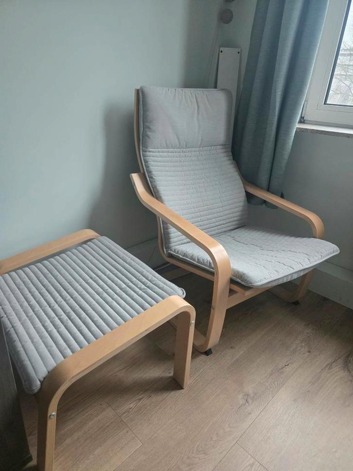 Fauteuil et repose pieds, Huis en Inrichting, Fauteuils, Zo goed als nieuw, Ophalen