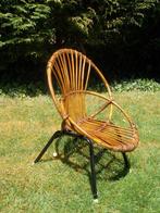 Vintage kleine fauteuil/schelpstoel van rotan voor kinderen, Kinderen en Baby's, Gebruikt, Ophalen of Verzenden