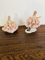Sandizell Dresden 2 mooie ladies met kant porcelain roze, Ophalen of Verzenden
