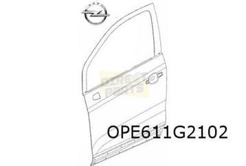 Opel Mokka (8/12-9/19) Voorportier Rechts (te spuiten) Origi