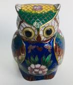 Uil Vintage design cloisonne beeld, Ophalen of Verzenden