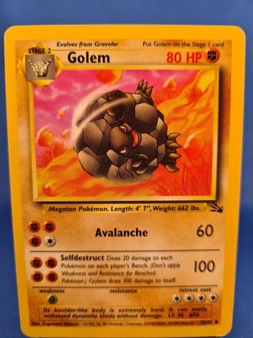 Golem 36/62 - Fossil, Hobby en Vrije tijd, Verzamelkaartspellen | Pokémon, Zo goed als nieuw, Verzenden