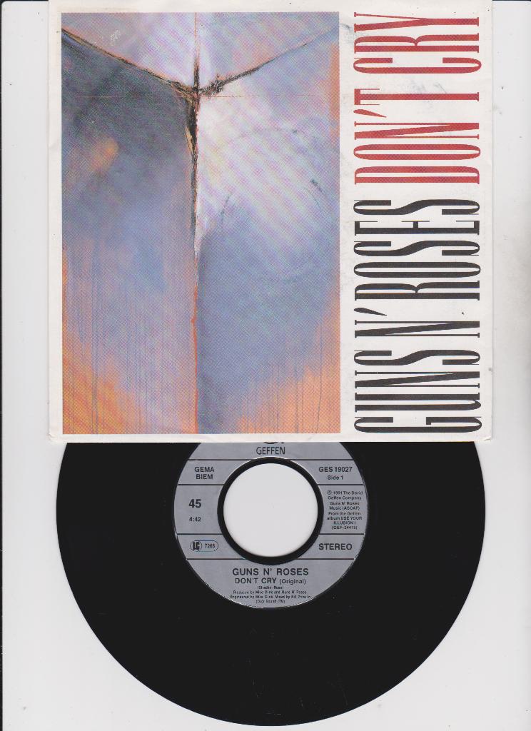 Guns N' Roses – Don't Cry    1991, Enlèvement ou Envoi, Single, Utilisé, 7 pouces