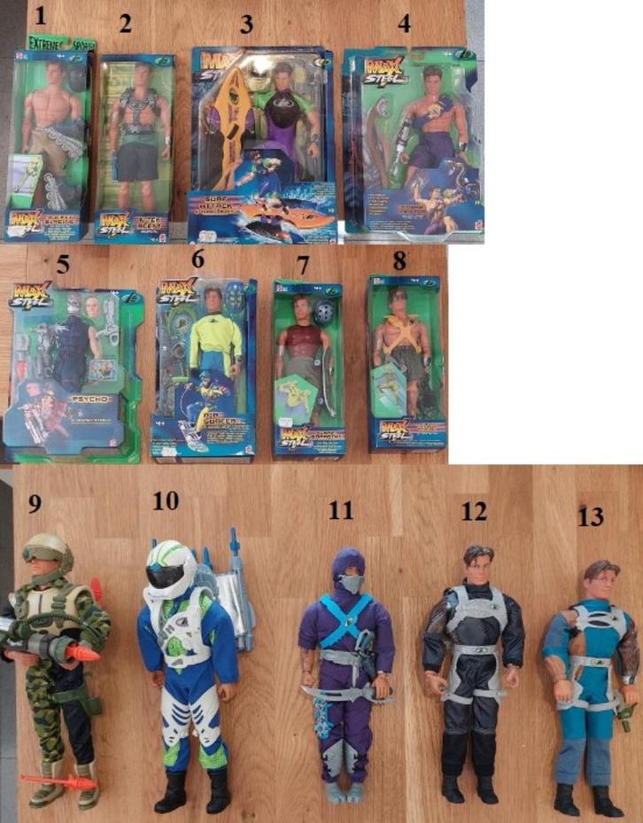 max steel, Kinderen en Baby's, Speelgoed | Actiefiguren, Gebruikt, Ophalen of Verzenden