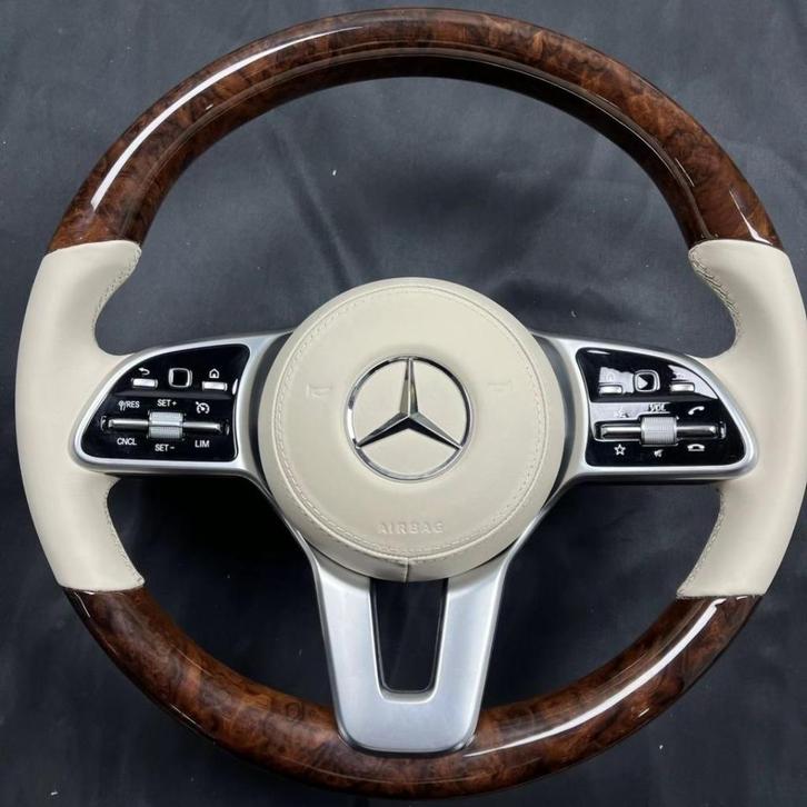 Mercedes stuur beige creme hout, Auto-onderdelen, Besturing, Mercedes-Benz, Nieuw, Ophalen of Verzenden