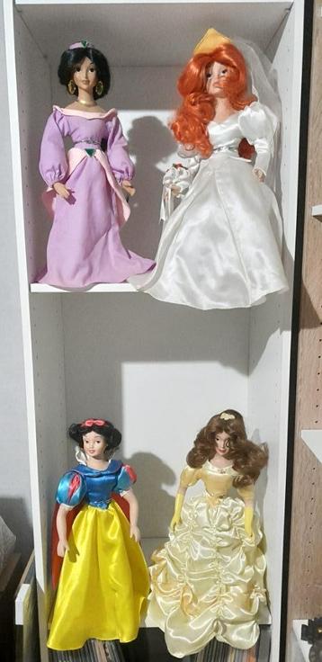 Lot de 4 Poupée Porcelaine Disney "Princess Collection" beschikbaar voor biedingen