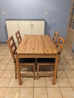 IKEA - Table et 4 chaises (JOKKMOKK) + coussins (JUSTINA), 100 à 150 cm, Rectangulaire, 50 à 100 cm, Enlèvement