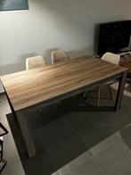 Tafel Leen bakker 75x160x90 cm donker eikkleur, Ophalen, 100 tot 150 cm, 50 tot 100 cm