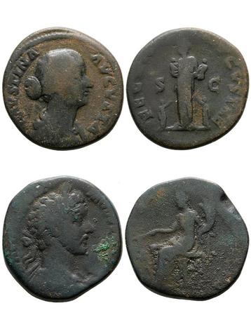 Romeinse munten, Faustina junior et Commodus 