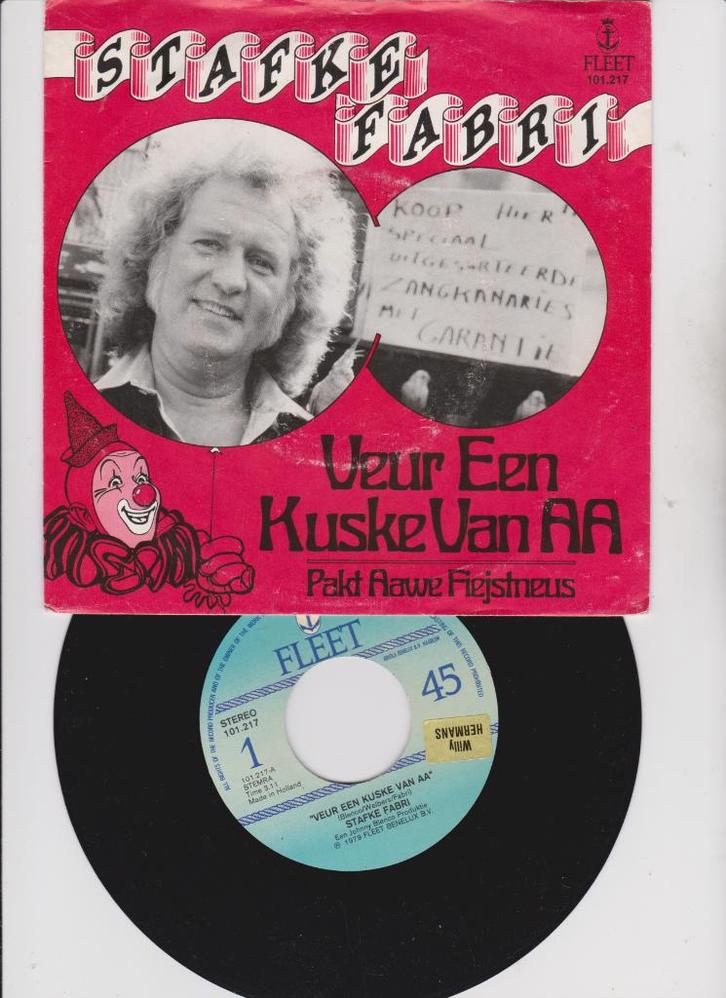Stafke Fabri – Veur Een Kuske Van Aa  Schlager, Cd's en Dvd's, Vinyl Singles, Zo goed als nieuw, Single, Nederlandstalig, 7 inch
