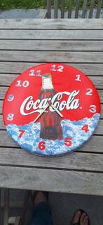 Coca-Cola wandklok retro vintage in perfecte staat!, Ophalen of Verzenden, Zo goed als nieuw, Reclamebord