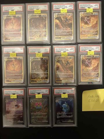 Pokémon kaarten (slabs) beschikbaar voor biedingen