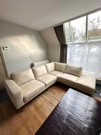 L-vormige beige zetel – 1.5 jaar oud, in goede staat, Huis en Inrichting, Ophalen, 250 tot 300 cm, Gebruikt, Driepersoons