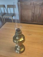 Koperen quinquet met glas, Antiek en Kunst, Antiek | Verlichting, Ophalen of Verzenden