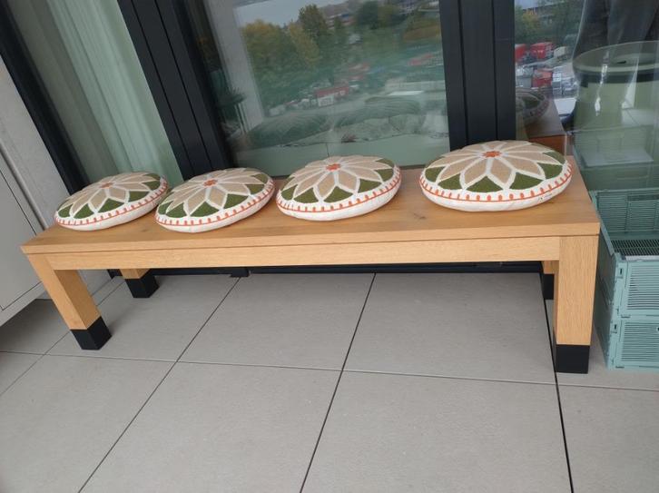 Eiken bank Ethnicraft, Huis en Inrichting, Stoelen, Gebruikt, Drie, Hout, Bruin, Ophalen