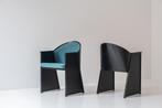 Vintage ‘Mondi’ stoelen Jouko Jarvisalo Finland 1980s, Maison & Meubles, Chaises, Noir, Tissus, Utilisé, Enlèvement ou Envoi