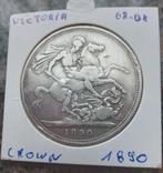 England crown 1890 zilver Victoria, Envoi, Argent