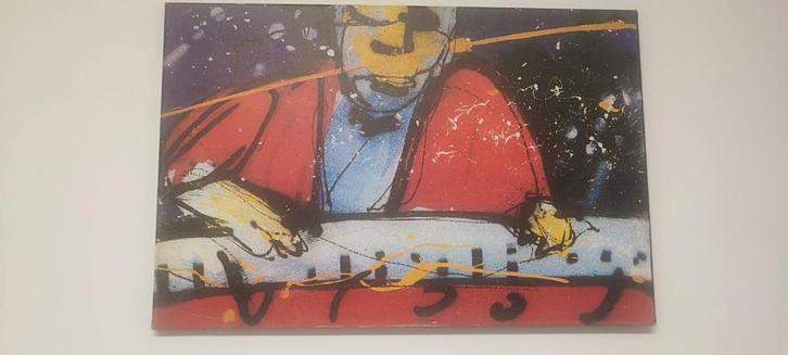4 Art print op canvas van Herman Brood, Antiek en Kunst, Kunst | Schilderijen | Abstract, Ophalen of Verzenden
