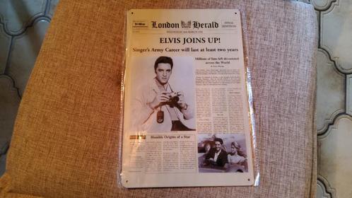 Elvis Presley Metalen bord, Collections, Musique, Artistes & Célébrités, Neuf, Autres types, Enlèvement ou Envoi