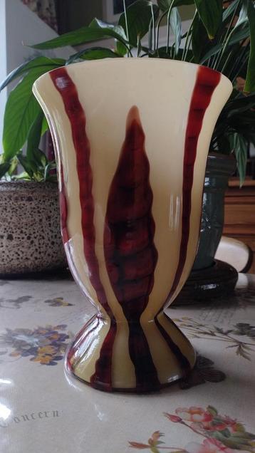 Wilhelm Kralik en bambou, vase art nouveau à décor en bambou