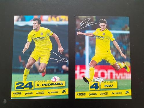 16 Getekende spelerskaarten en foto's C.F. Villarreal, Verzamelen, Sportartikelen en Voetbal, Zo goed als nieuw, Spelerskaart