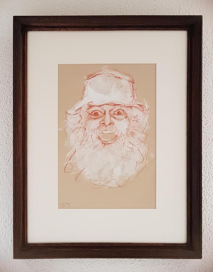 Tekening / Schilderij - Jivanmukta Swami Ganapati (Baba), Antiek en Kunst, Kunst | Tekeningen en Fotografie, Ophalen of Verzenden