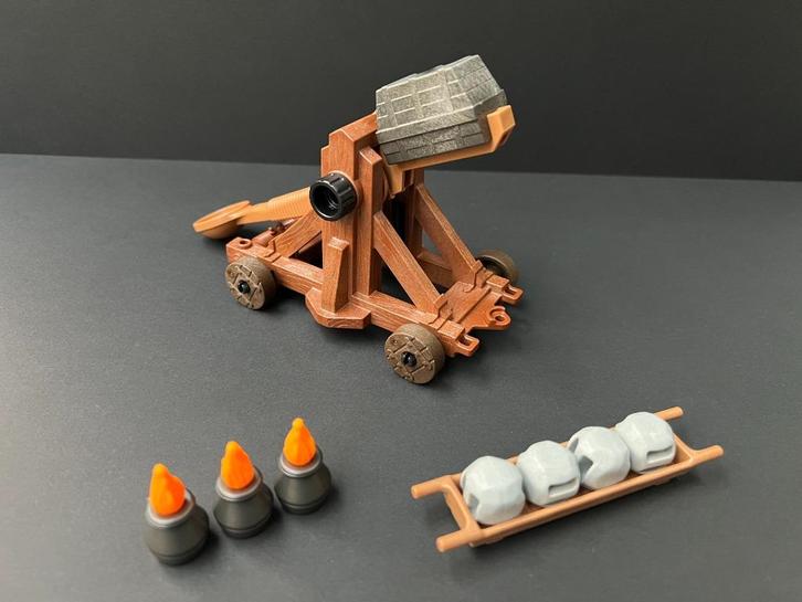 Playmobil 7700 - Ridder Katapult compleet, goede staat, Kinderen en Baby's, Speelgoed | Playmobil, Zo goed als nieuw, Complete set