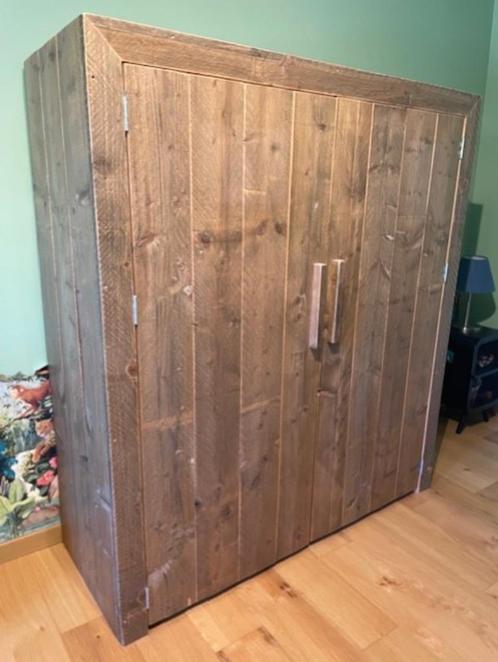 Slaapkamer in steigerhout, Huis en Inrichting, Slaapkamer | Complete slaapkamers, Zo goed als nieuw, Eenpersoons, Ophalen