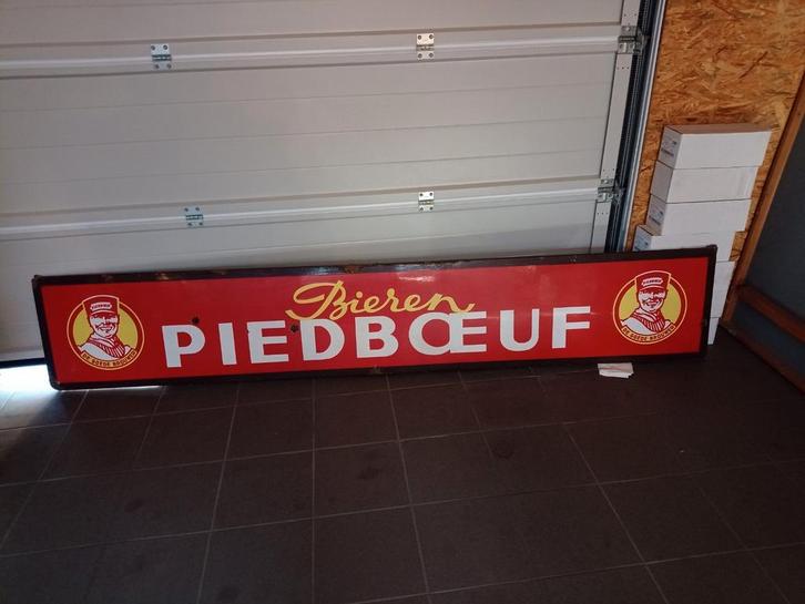 Emaillebord piedboeuf, Verzamelen, Merken en Reclamevoorwerpen, Zo goed als nieuw, Ophalen
