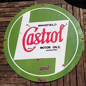 Emaille reclamebord Castrol Wakefield 76 cm beschikbaar voor biedingen