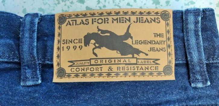 NIEUWE! Jeans-Broeken 'Atlas For Men' Maat 60! - stretch, Kleding | Heren, Broeken en Pantalons, Nieuw, Overige maten, Blauw, Ophalen of Verzenden